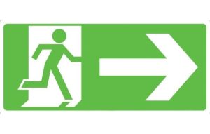 Running Man Picto Facing Right Sign