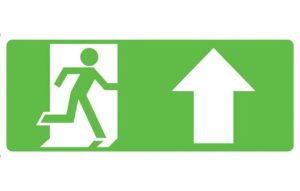 Running Man With Arrow Up Sign