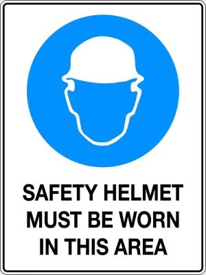Mandatory Sign – Safety Helmet Must Be Worn in This Area