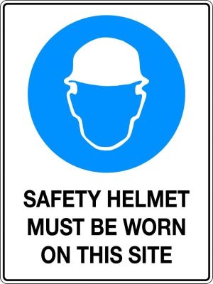 Mandatory Sign – Safety Helmets Must Be Worn On This Site