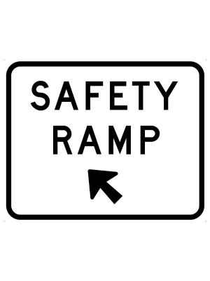 Safety Ramp Left or Right Sign