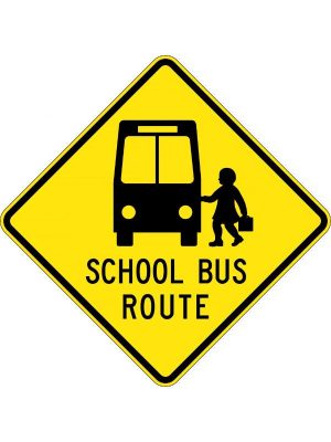 School Bus Route Picto Sign