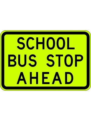 School Bus Stop Ahead