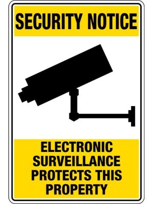 Security Warning Video Surveillance In Use On These Premises Sign