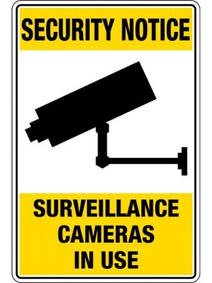 Security Notice Surveillance Cameras In Use Sign