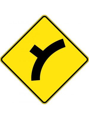 Side Road Junction On Curve (Left or Right) Sign