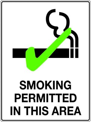 Smoking Permitted in This Area Sign