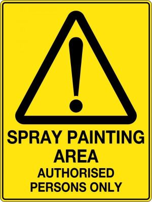 Spray Painting Area sign