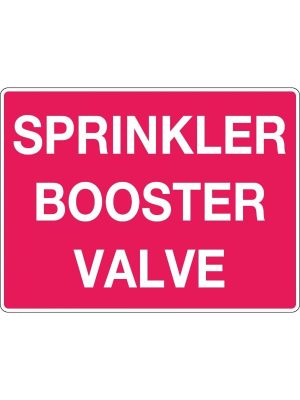 Sprinkler Booster Valve Sign | Fire Safety Signage WA