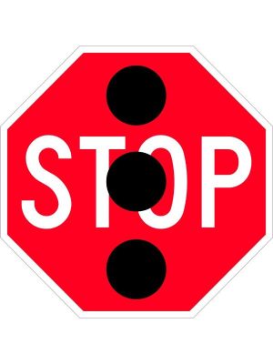 Stop (Black Dots) NSW Only Sign