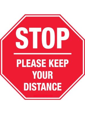 Stop Please Keep Your Distance Covid-19