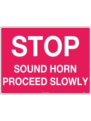 Stop Sound Horn Proceed Slowly