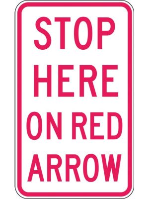 Stop Here On Red Arrow