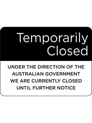 Temporarily Closed under Direction of the Government Covid-19