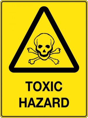 Caution Toxic Hazard Sign