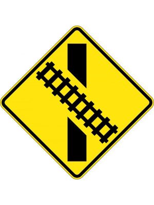 Train Crossing Right Angle Sign