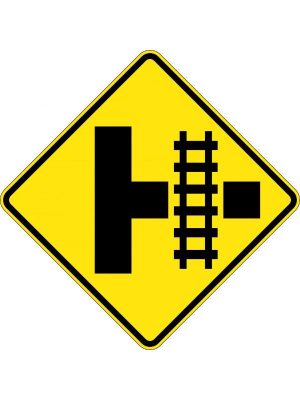 Train Crossing T Junction Sign