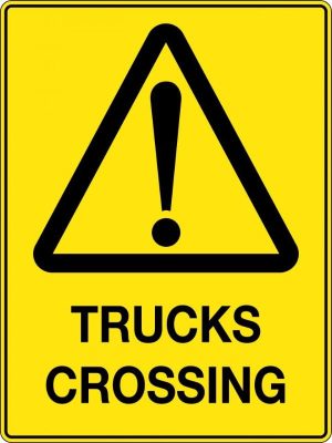 Trucks Crossing Sign