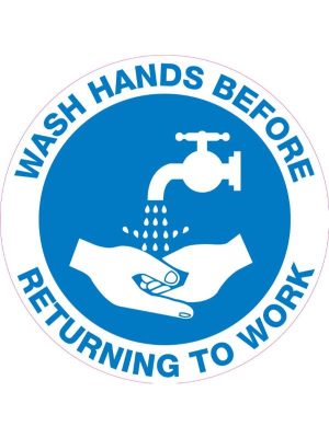 Wash Hands Before Returning to Work Covid-19 Sign