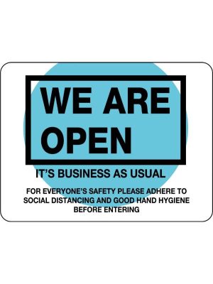We are Open, Business as Usual Covid-19
