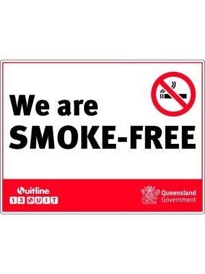 Prohibition Sign – We Are Smoke Free QLD
