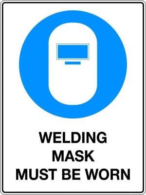 Mandatory Sign – Welding Mask Must Be Worn