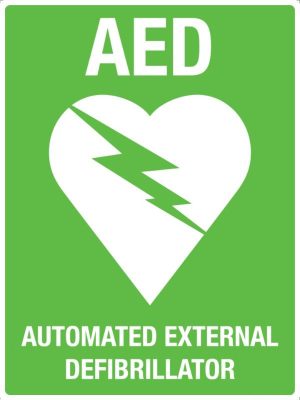 (White/Green) AED with Symbol