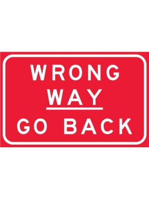 Wrong Way Go Back Sign