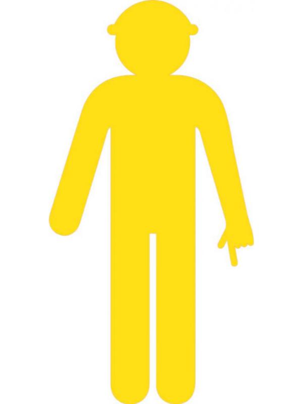 Yellow Cutout Construction Worker Sign | Civil Products WA