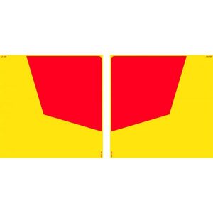 Vehicle Sign – Rear Marker Plates Red/Yellow Pair