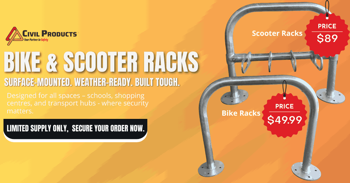 Scooter Parcel Racks Bike & Scooter Racks – Perfect for Outdoor Use| Civil Products