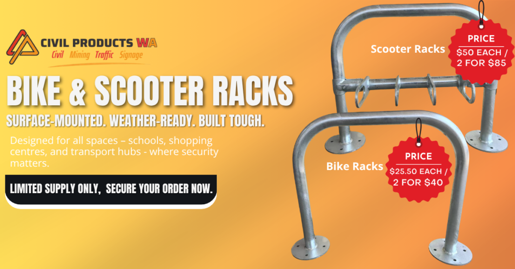Bike & Scooter Racks – Perfect for Outdoor Use| Civil Products WA